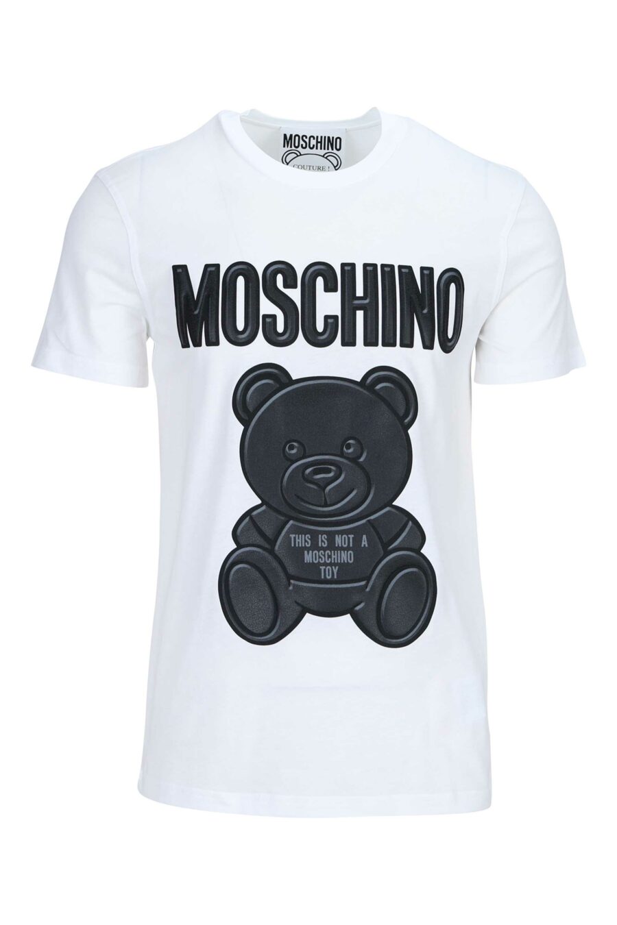 Weißes T-Shirt aus Bio-Baumwolle mit Maxilogo "teddy" - 889316854503