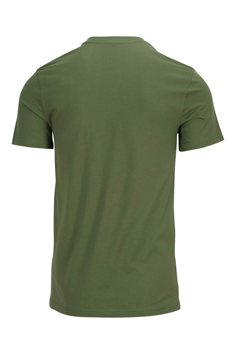 Military green T-shirt in organic cotton with "teddy" maxilogo - 889316854527 1