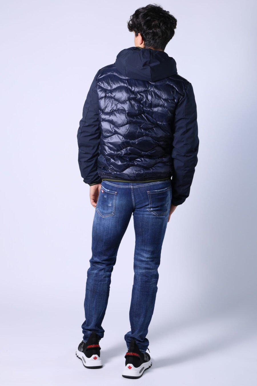 Jean slim "Slim jean" bleu semi-usé avec déchirures - Untitled Catalog 05532