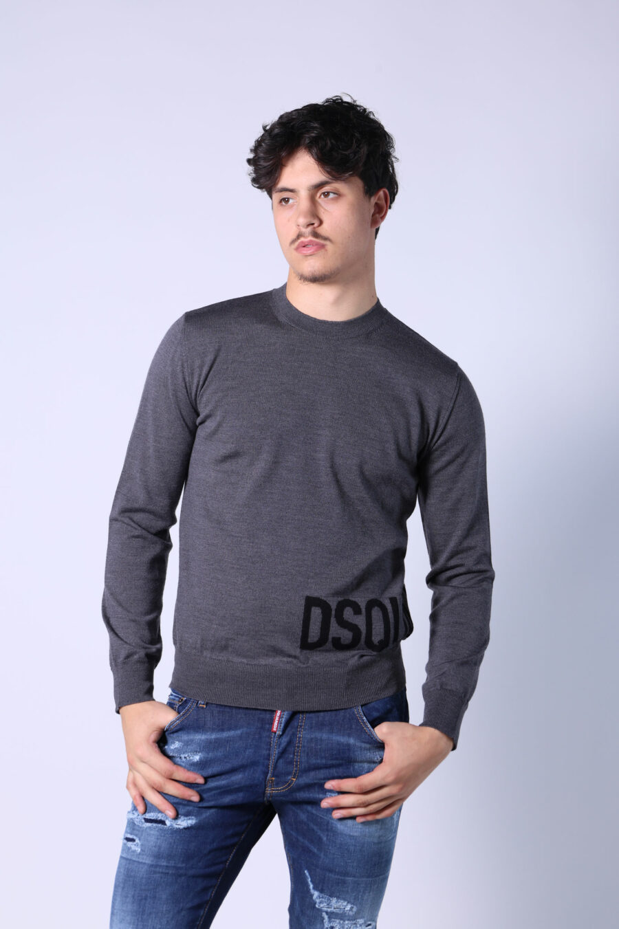 Dark grey jumper with side logo - Untitled Catalog 05558