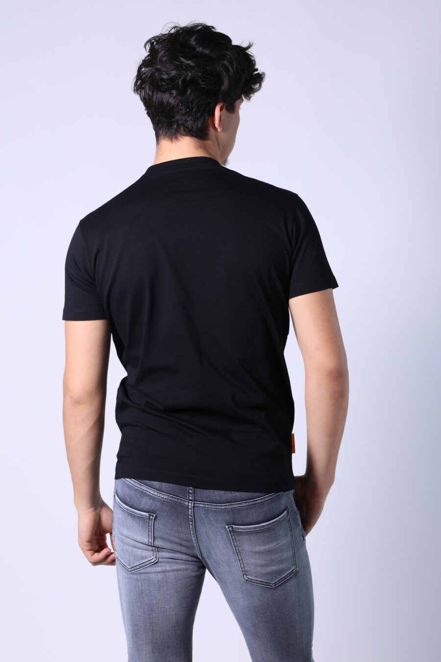 Black t-shirt with "pac-man" ghost maxi logo - Untitled Catalog 05638