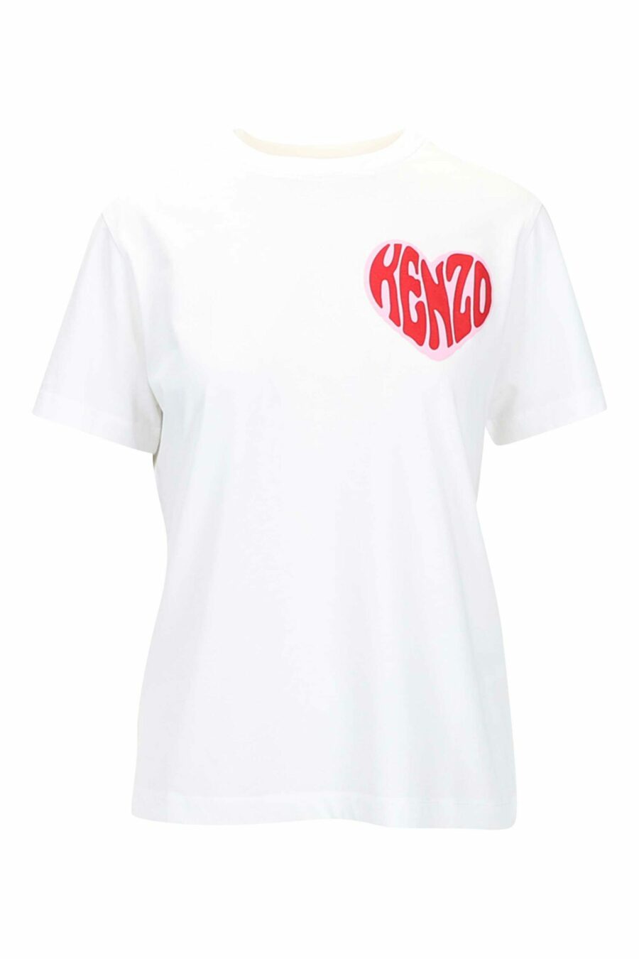 Camiseta blanca con minilogo corazón - 3612230517578 scaled
