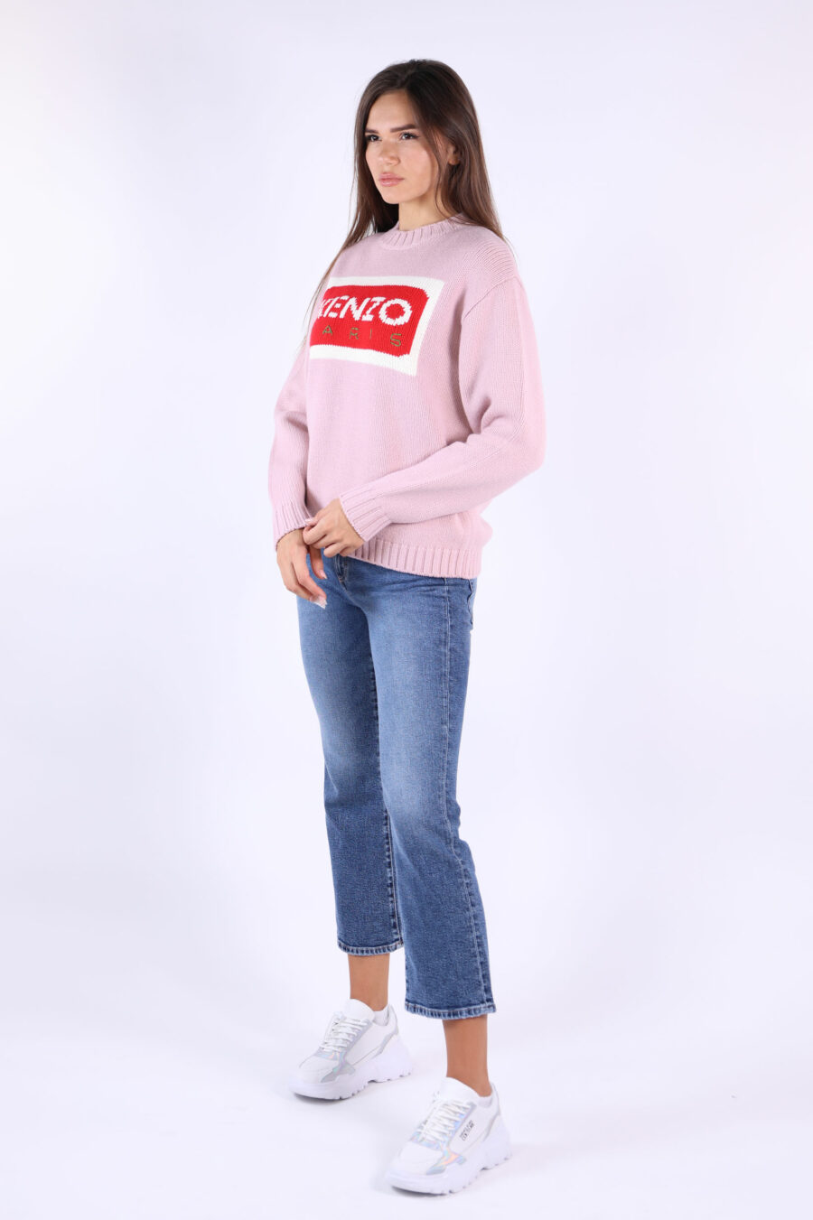 Light pink jumper with maxilogue "kenzo paris" - 361223054662202063 2