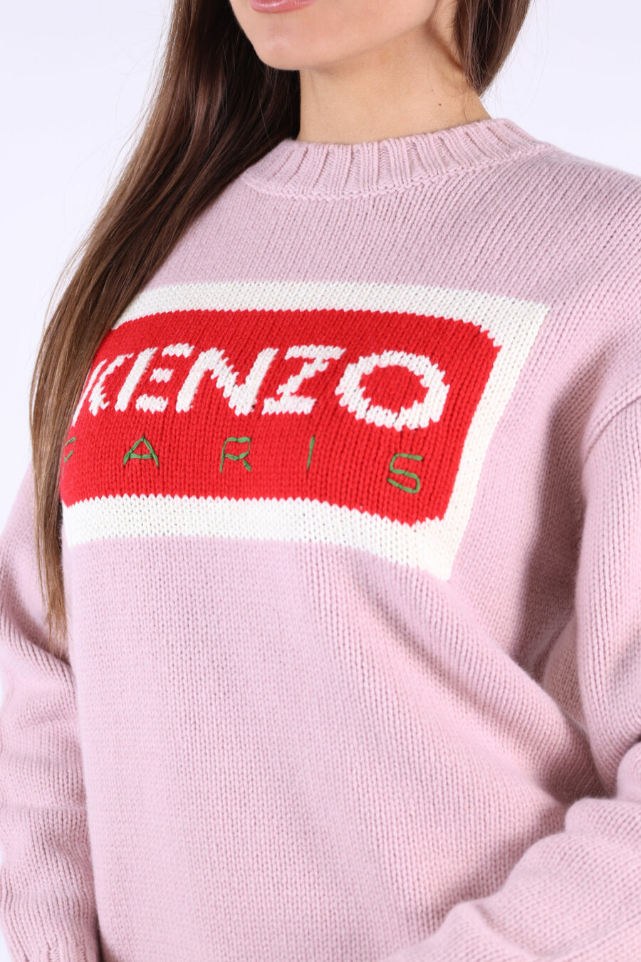 Camisola maxi "kenzo paris" rosa claro - 361223054662202065