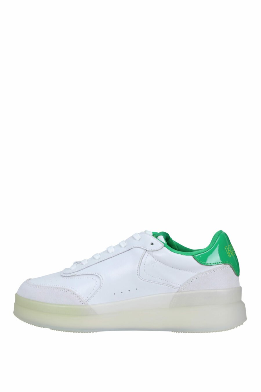 White and grey "brink" trainers with green details - 5059529294495 2 scaled