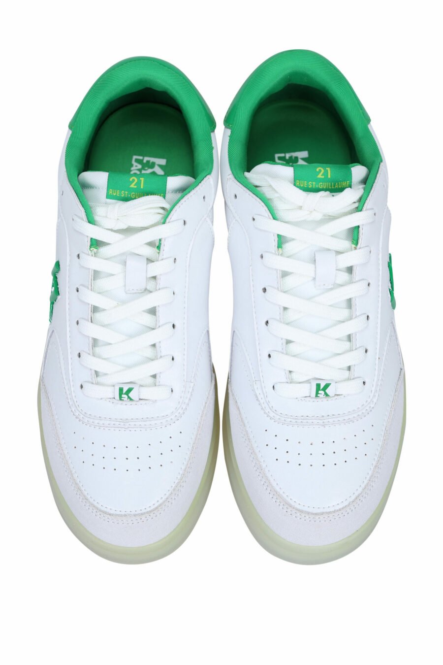 White and grey "brink" trainers with green details - 5059529294495 4 scaled