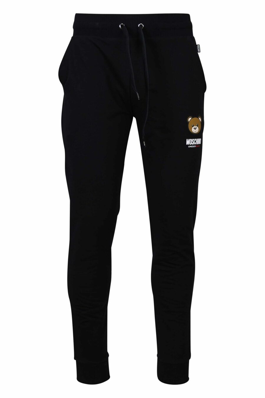 Tracksuit bottoms black with "underbear" bear logo patch - 667113019949 scaled