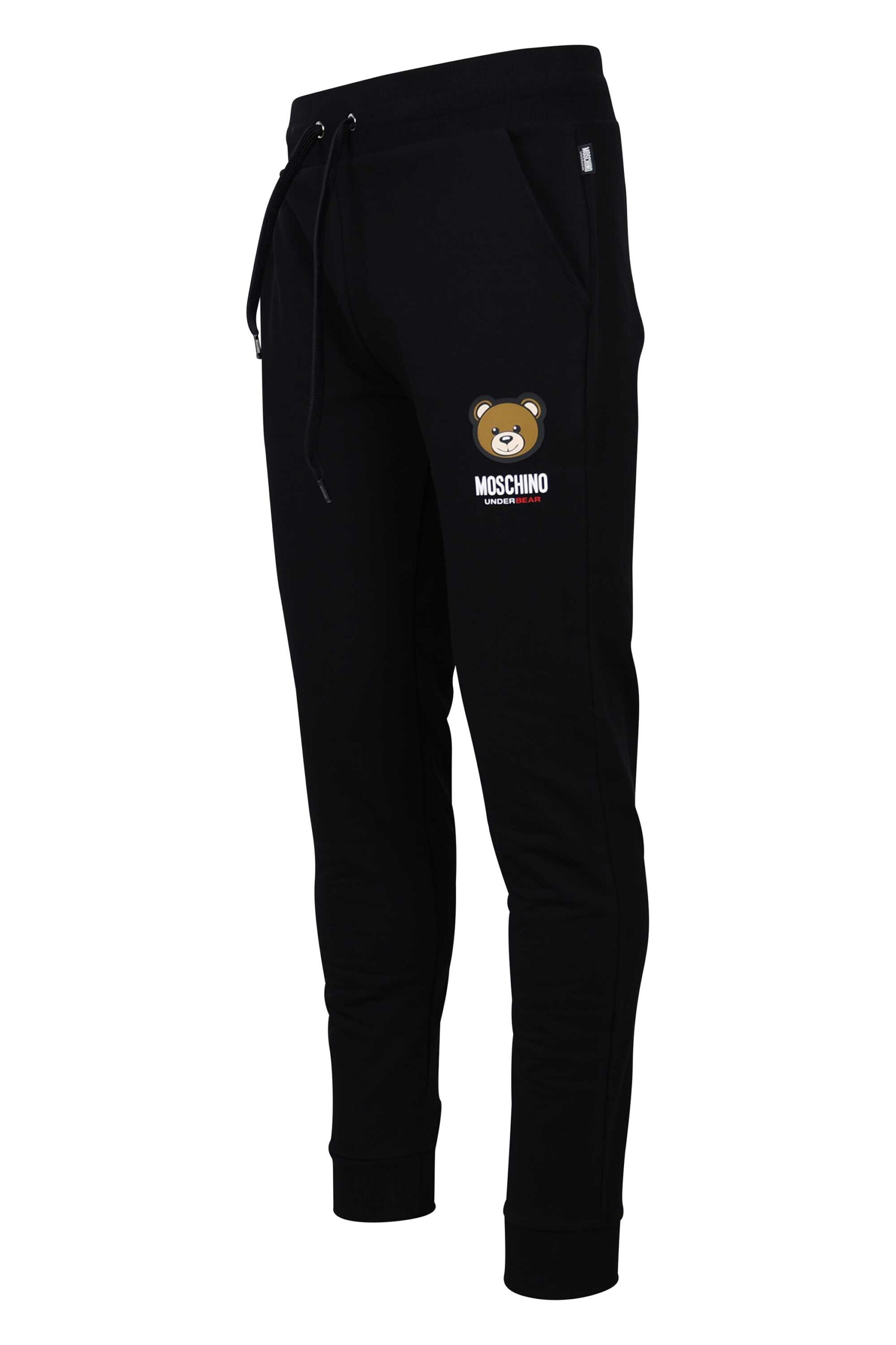 Moschino - Pantalón de chándal negro con logo oso underbear en parche - BLS  Fashion
