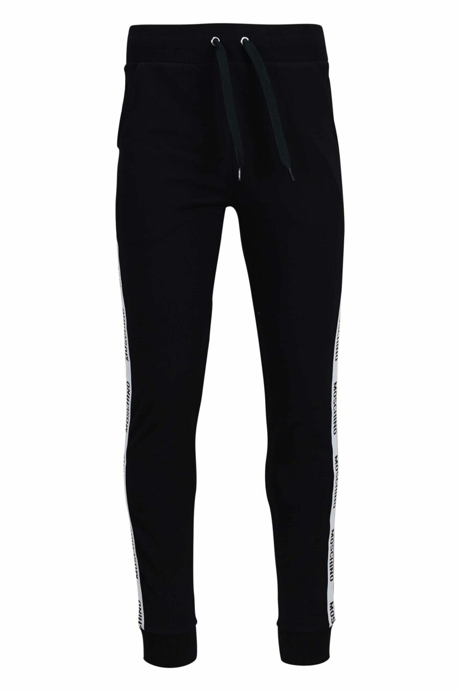 Pantalon de survêtement noir avec logo sur les côtés - 667113031170 échelle