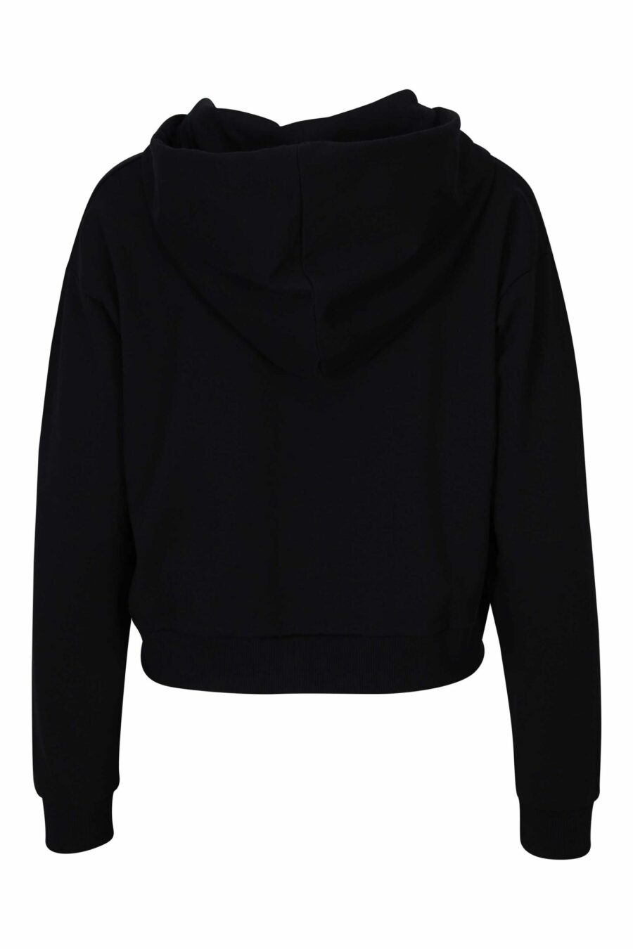Schwarzes Kapuzensweatshirt mit Reißverschluss und Bärenlogoaufnäher "underbear" - 667113050751 1 skaliert