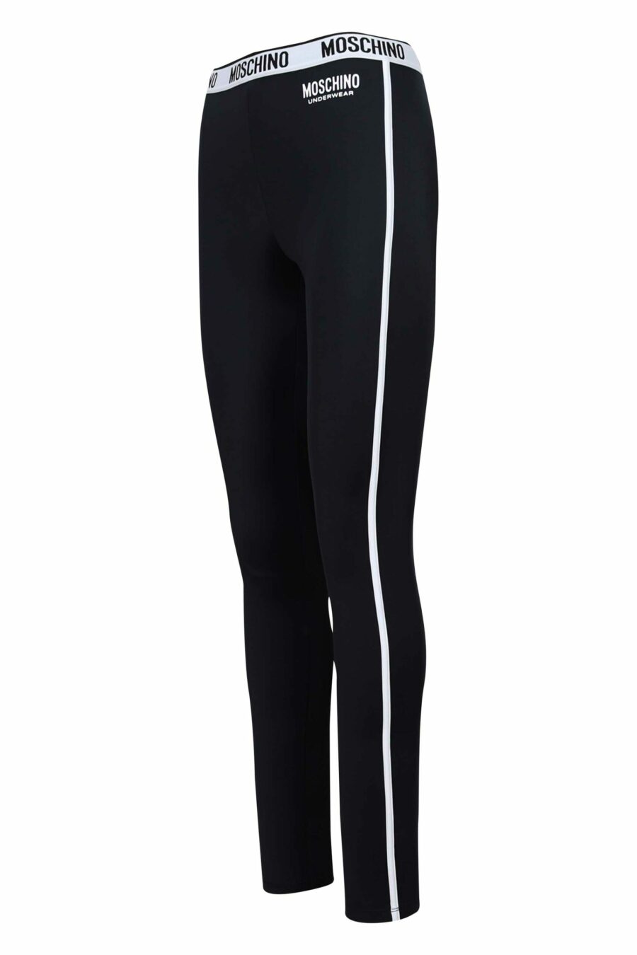 Black leggings with logo tape on waistband - 667113066738 1 scaled