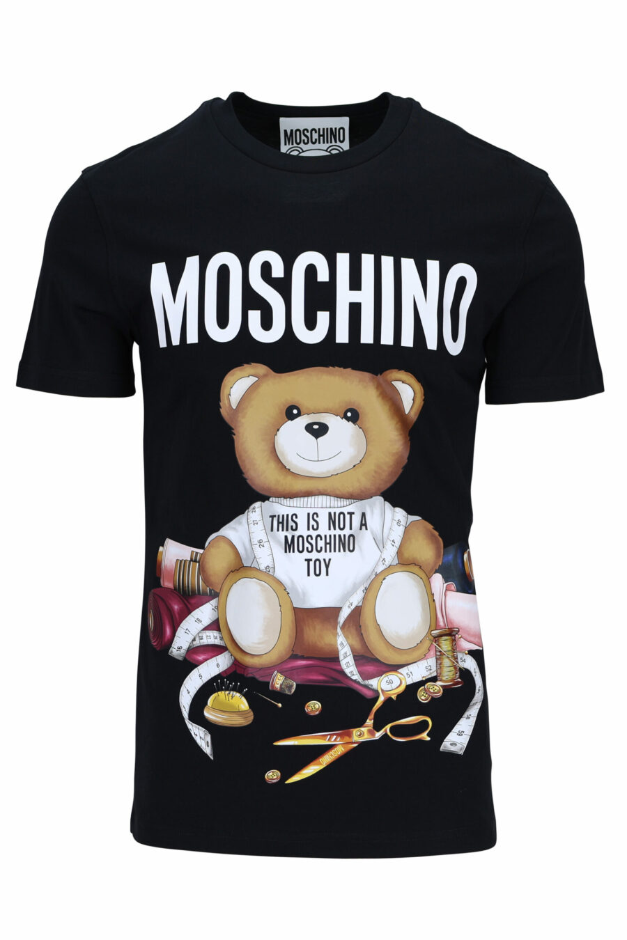 T-shirt preta com maxilogo de alfaiate "teddy" - 667113108032 1 à escala