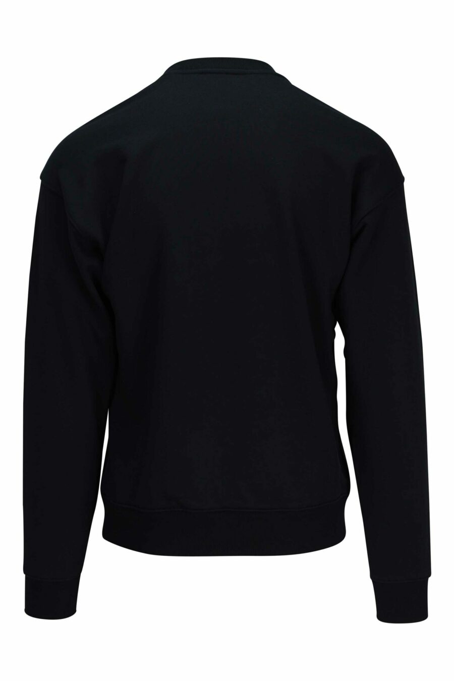Schwarzes Sweatshirt mit gesticktem Maxilogo mit orangefarbenen Details - 667113148151 1 skaliert