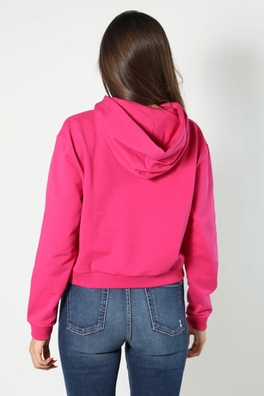 Fuchsia sweatshirt with hood and logo on pockets - 8052865435499 306 scaled