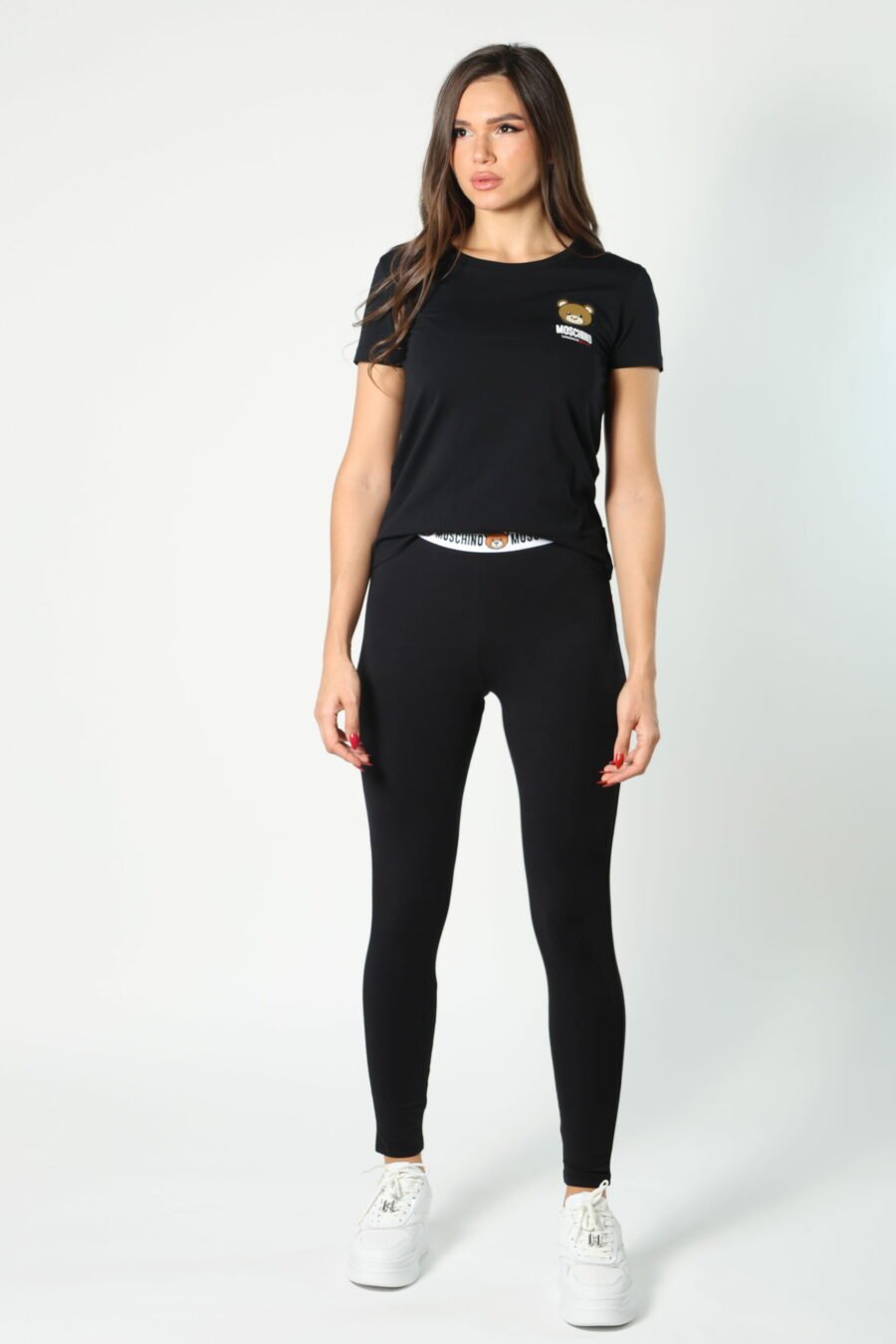 Pantalón de chándal negro con logo en cintura en cinta - 8052865435499 54 scaled