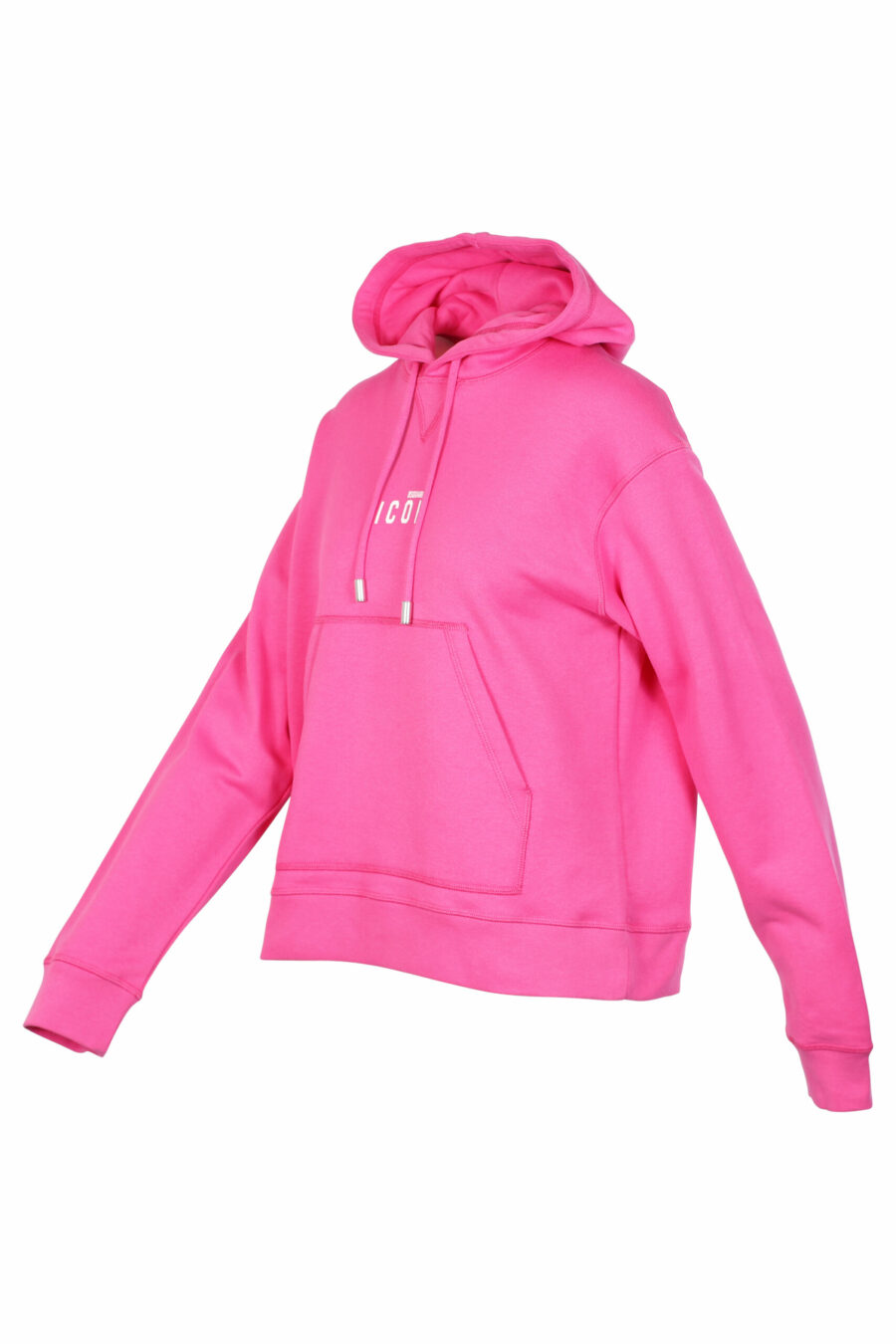 Fuchsia hooded sweatshirt with central "Icon" minilogue - 8054148005221 2 scaled