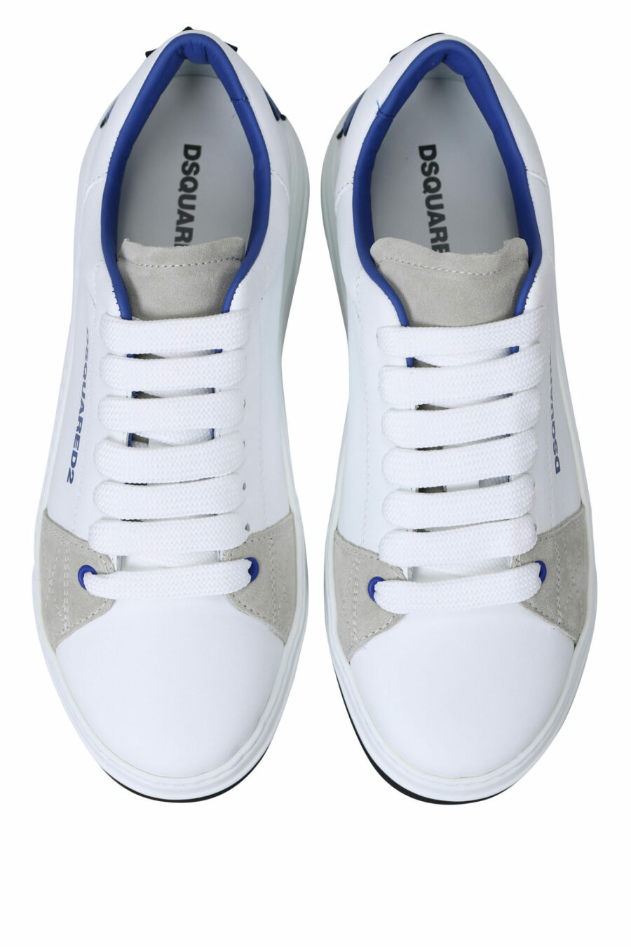 Zapatillas blancas con beige y hoja azul con minilogo - 8055777258811 4 scaled