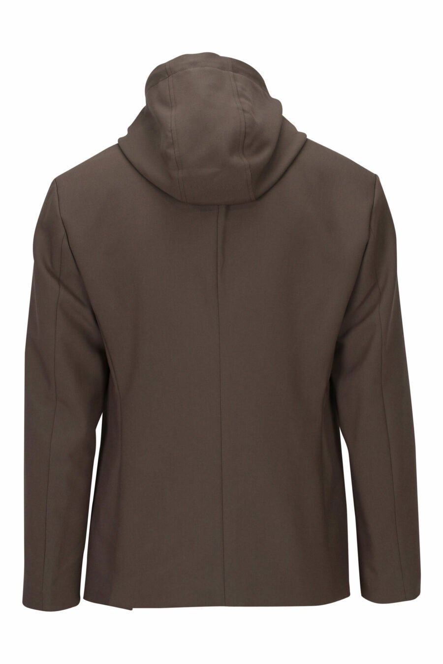 Beige blazer with hoodie and mini logo - 8057767407766 2 scaled