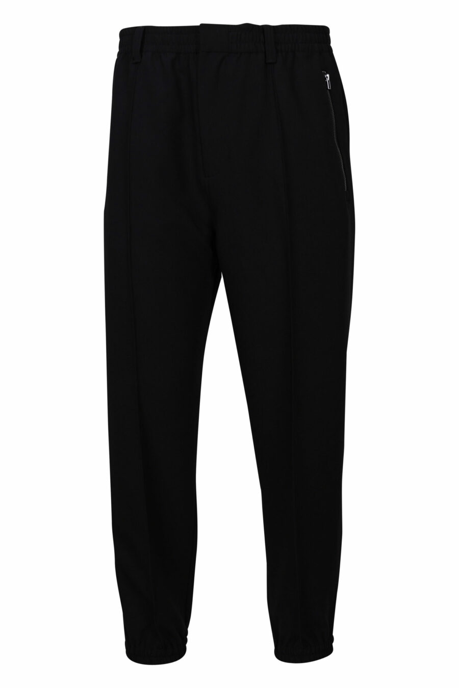Pantalon noir avec mini-logo - 8057767410278
