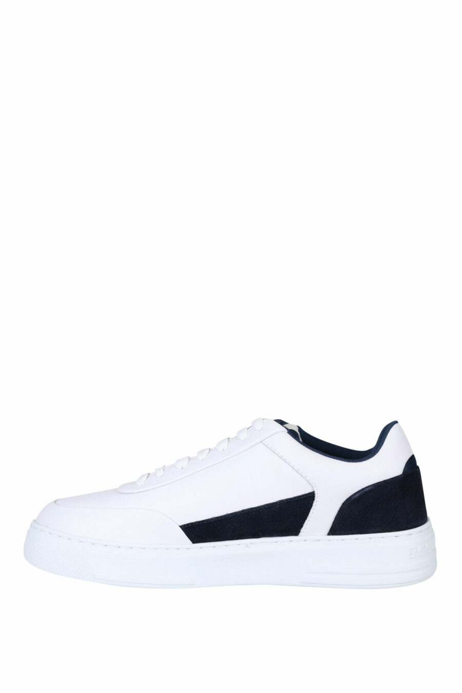 White and navy blue trainers with logo - 8057767470623 2 scaled