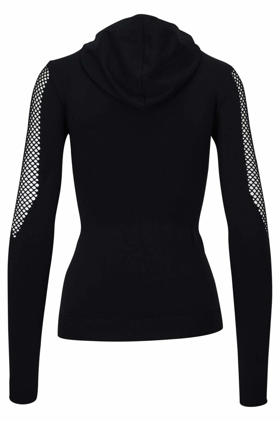 Black sweatshirt with white logo and side mesh - 889316611786 1 scaled