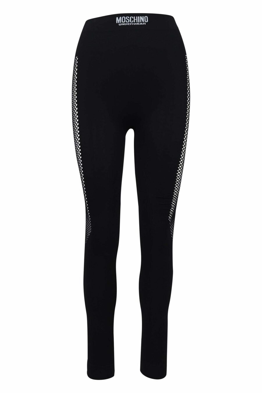 Black leggings with logo and side mesh - 889316611816 scaled