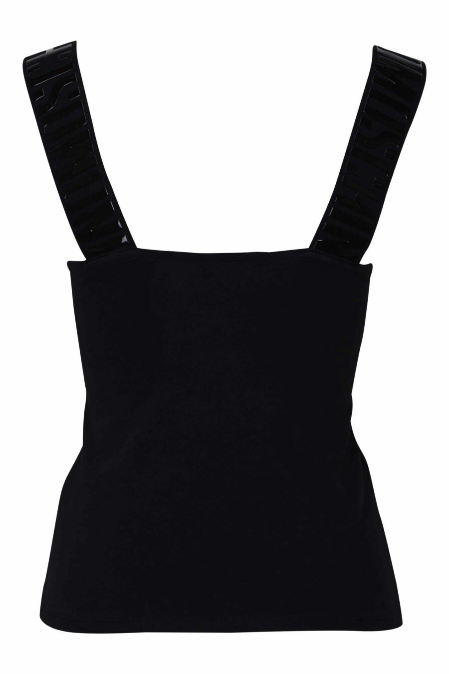 T-shirt noir sans manches avec logo rayé monochrome - 889316615043 1 1 échelle