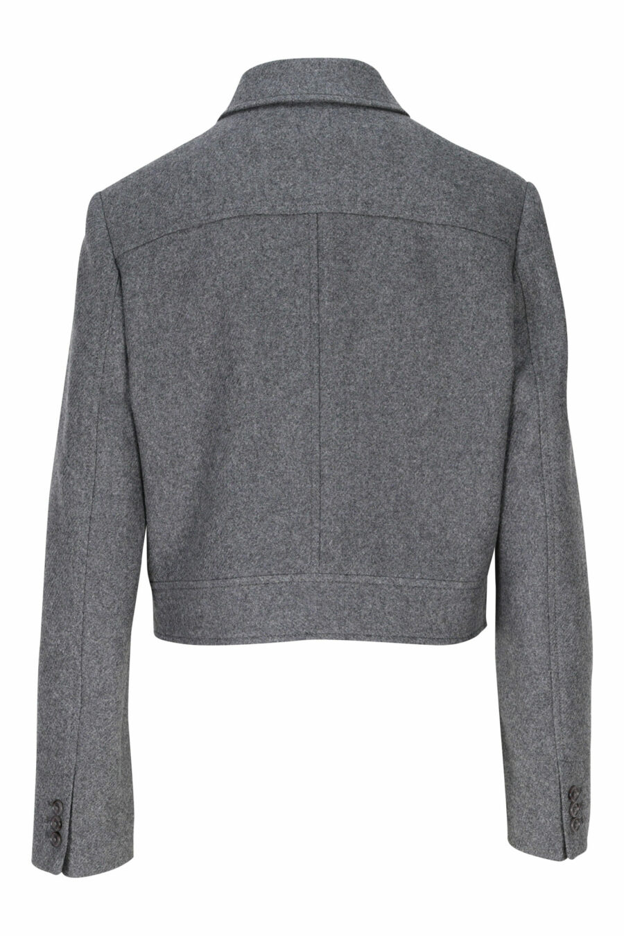 Grey jacket with mini-logo on sleeve - 3612230490567 2 scaled