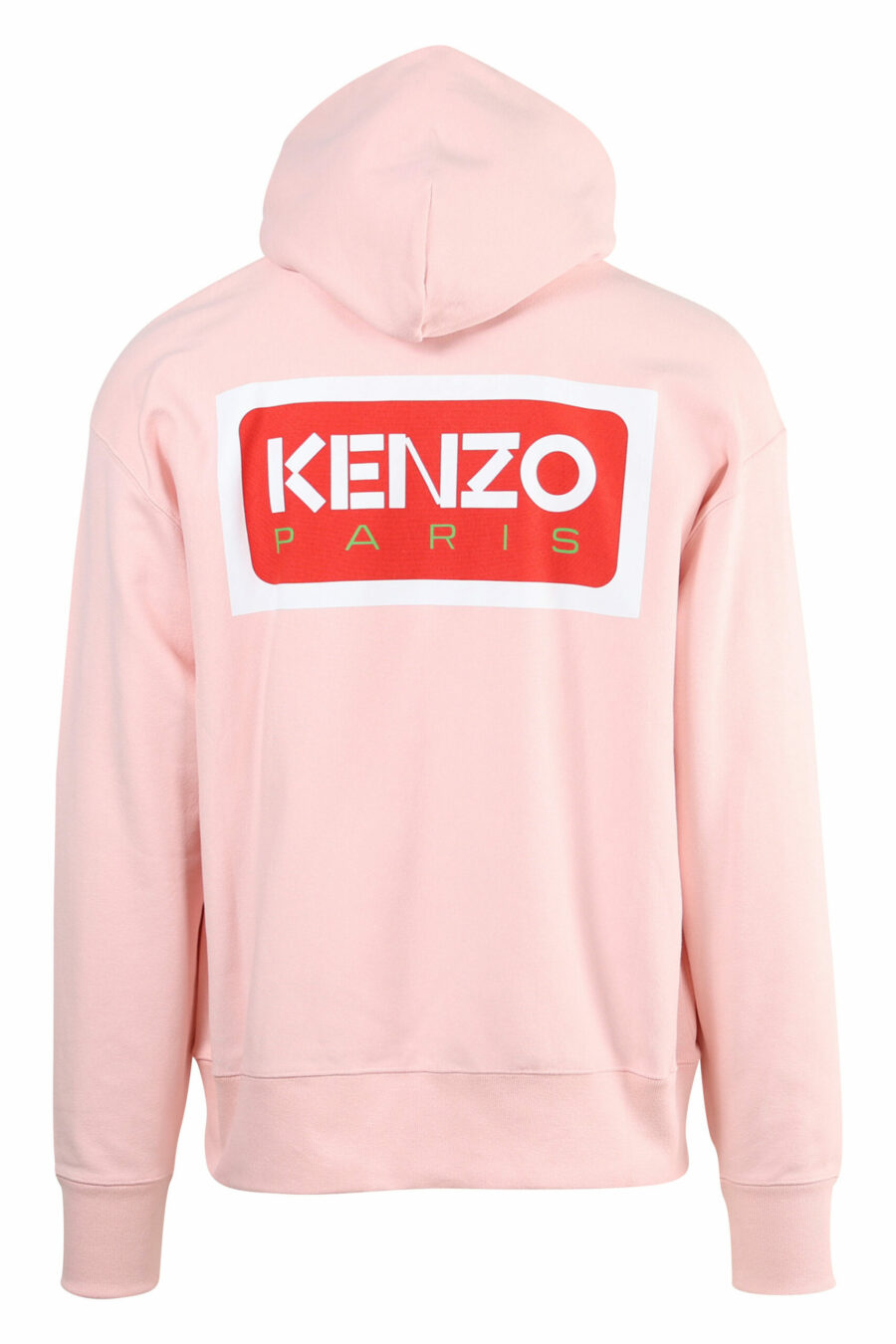 Sudadera rosa con capucha y maxilogo "kenzo paris" detrás - 3612230537439 1 scaled