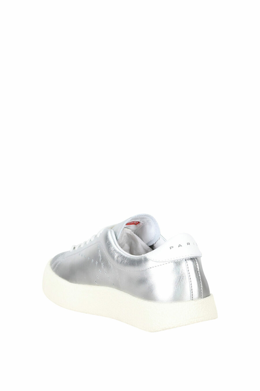 Silver shoes with black mini-logo - 3612230556461 3 scaled