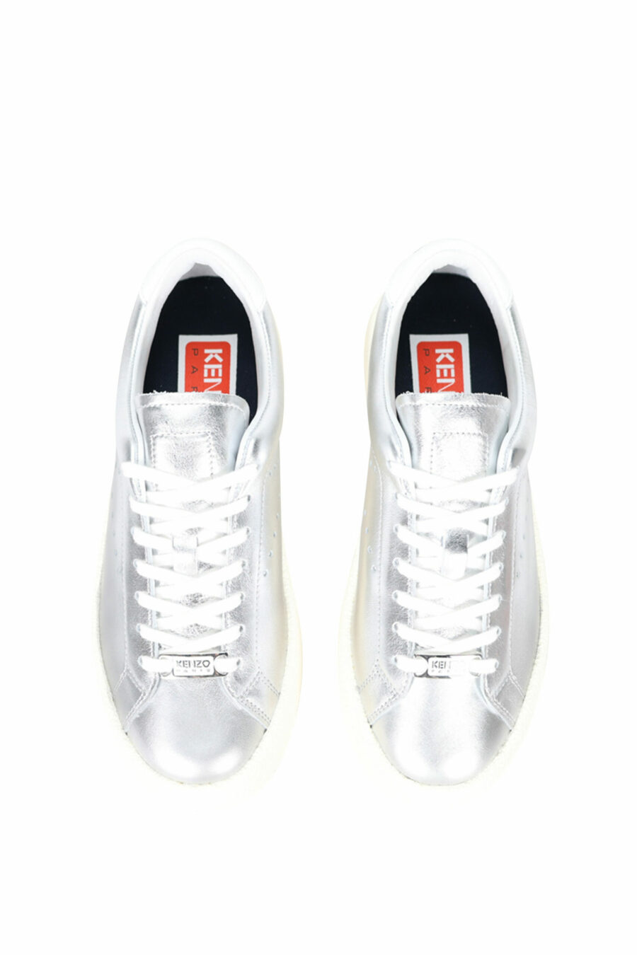 Silver shoes with black mini-logo - 3612230556461 4 scaled