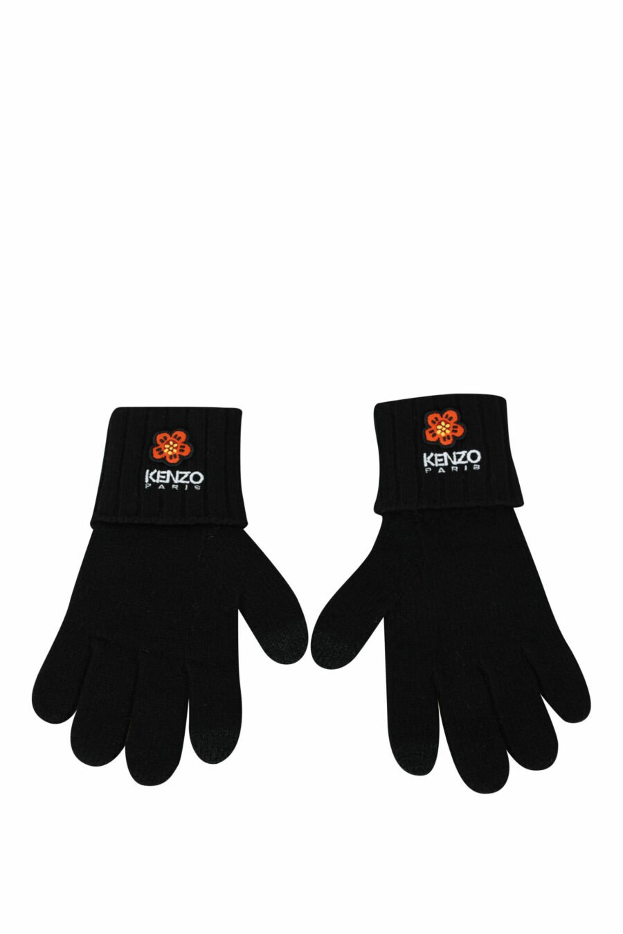 Black gloves with "boke flower" logo - 3612230566804 1 scaled