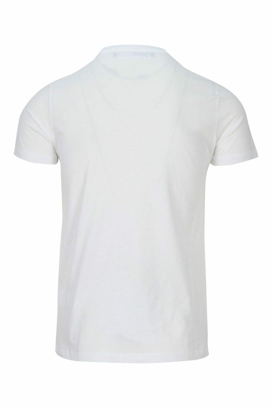 Camiseta blanca de cuello redondo con maxilogo "karl" - 4062225535237 1 scaled