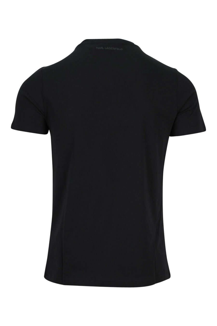 Camiseta negra de cuello redondo con maxilogo "karl" - 4062225535398 1 scaled