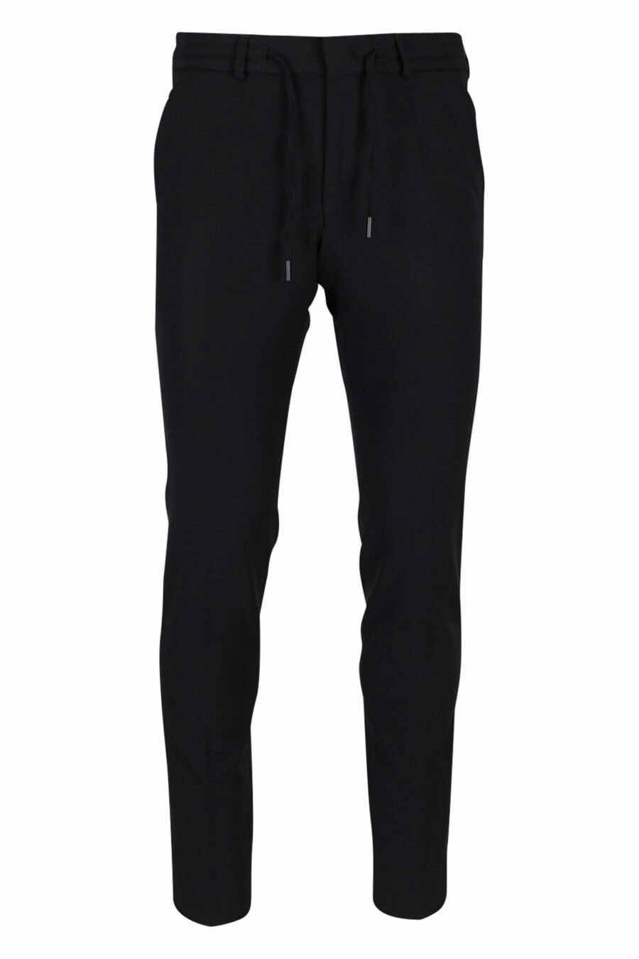 Pantalon noir avec mini-logo en caoutchouc - 4062226374224