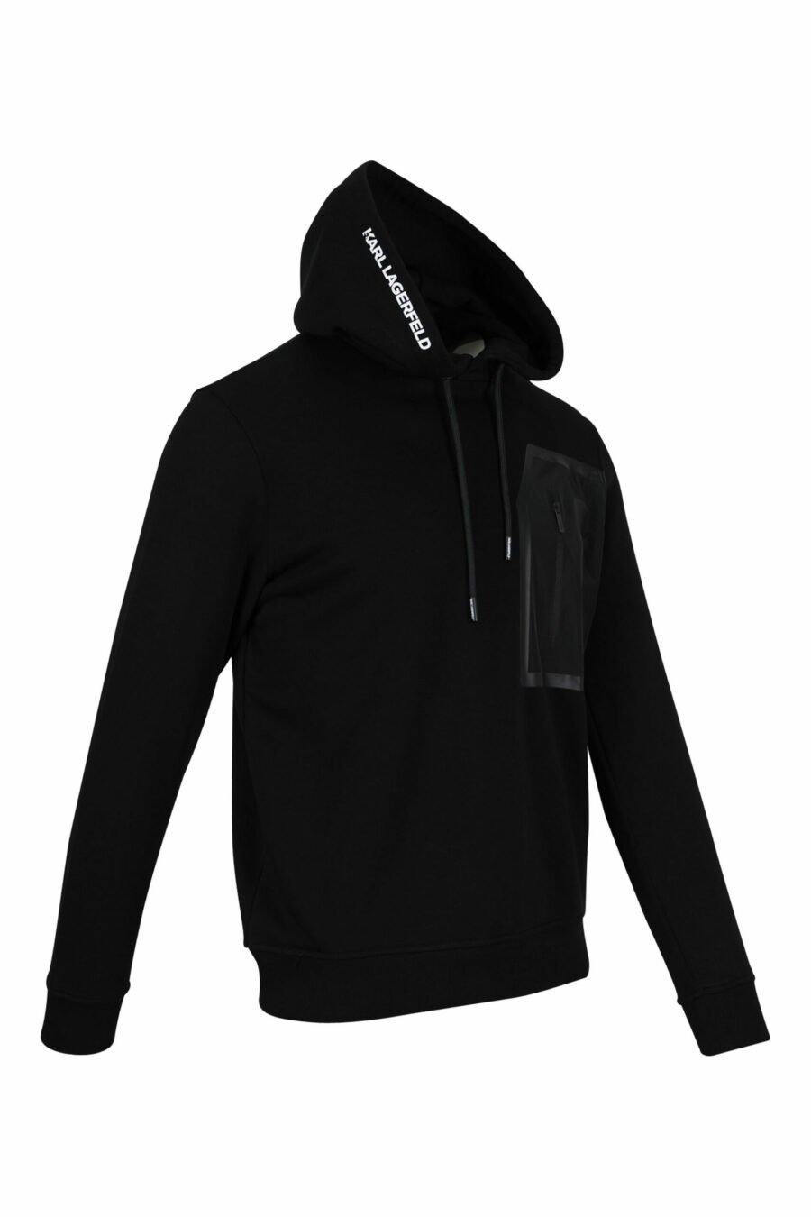 Schwarzes Sweatshirt mit Kapuze und Nylontasche - 4062226389976 1 skaliert