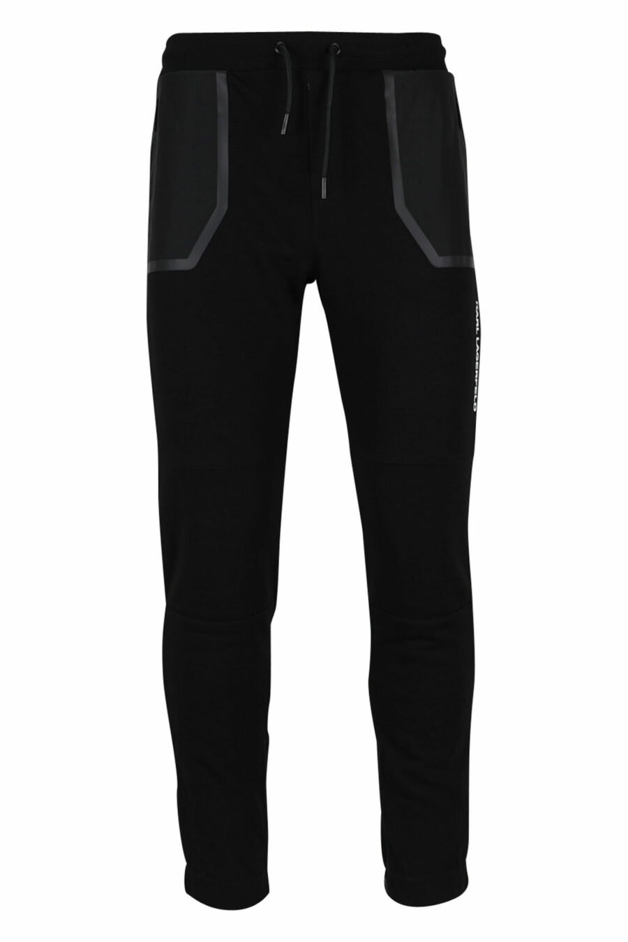 Pantalón de chándal negro con bolsillos de nilon - 4062226390132 scaled