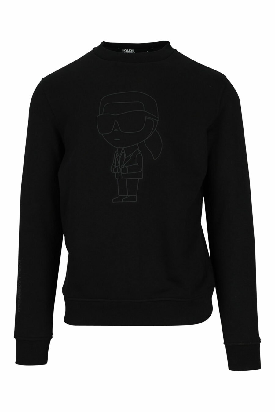Schwarzes Sweatshirt mit einfarbig gummiertem Maxilogo - 4062226393256 skaliert