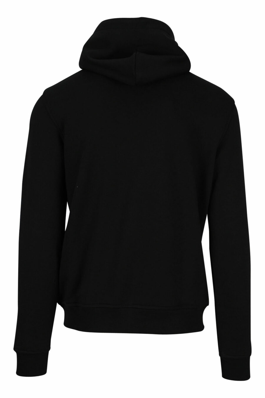 Black hooded sweatshirt with monochrome rubber mini-logo - 4062226393577 3 scaled