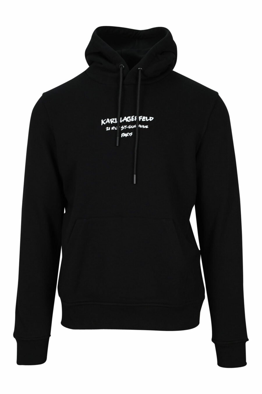 Black hooded sweatshirt with "rue st guillaume" logo - 4062226395977 scaled