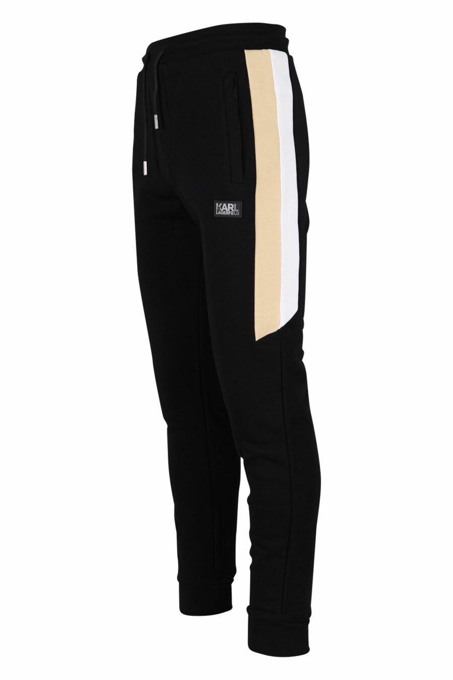 Karl Lagerfeld - Pantalón de chándal negro con bolsillos laterales con  cremallera - BLS Fashion