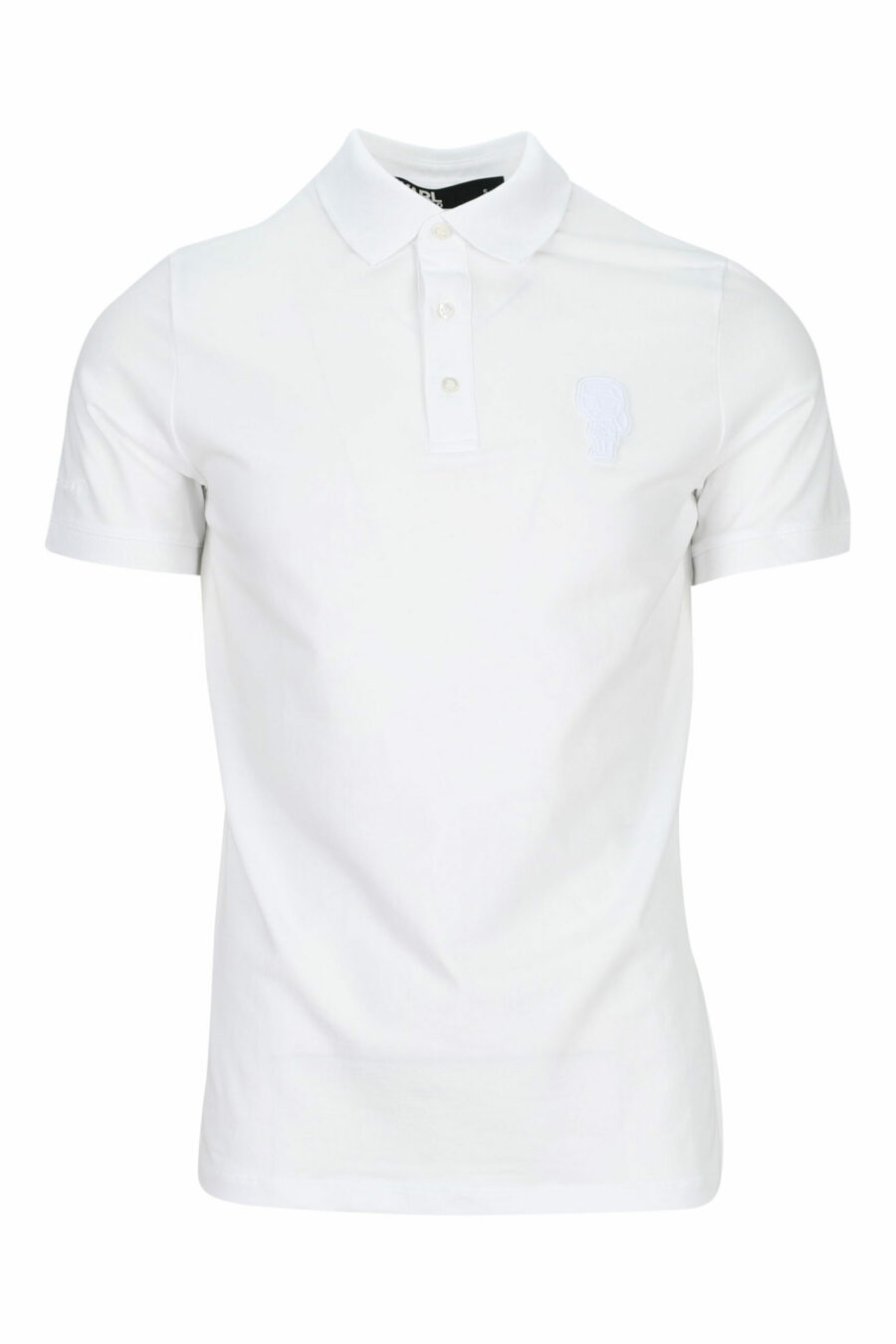Weißes Poloshirt mit monochromem Mini-Logo - 4062226398312 skaliert