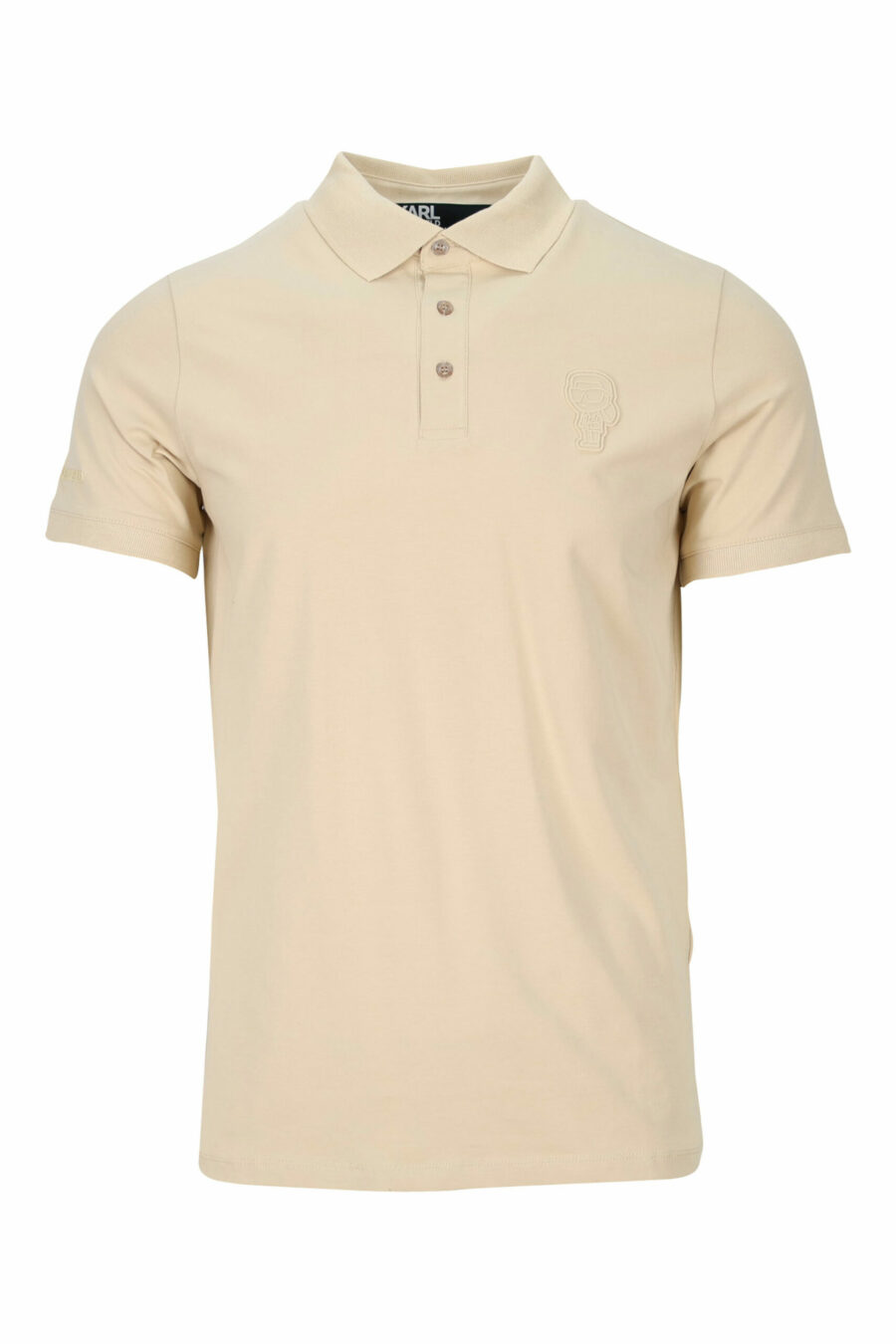 Beigefarbenes Poloshirt mit monochromem Mini-Logo - 4062226398558 skaliert