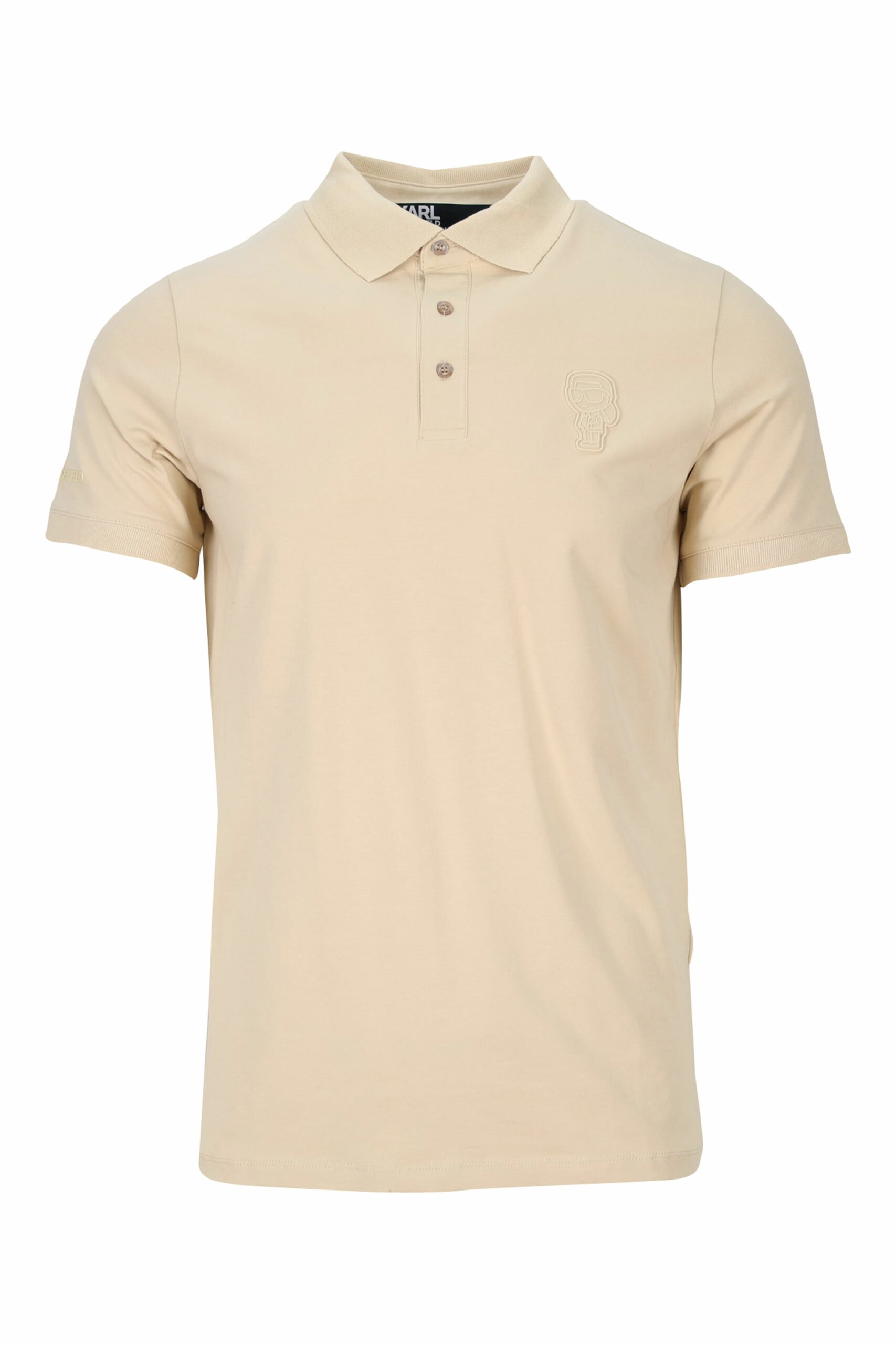 Karl Lagerfeld - Polo beige con minilogo monocromático - BLS Fashion