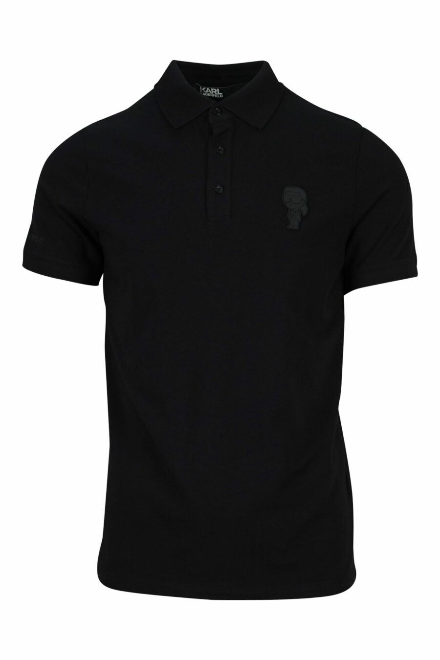 Black polo shirt with monochrome mini-logo - 4062226398633 scaled