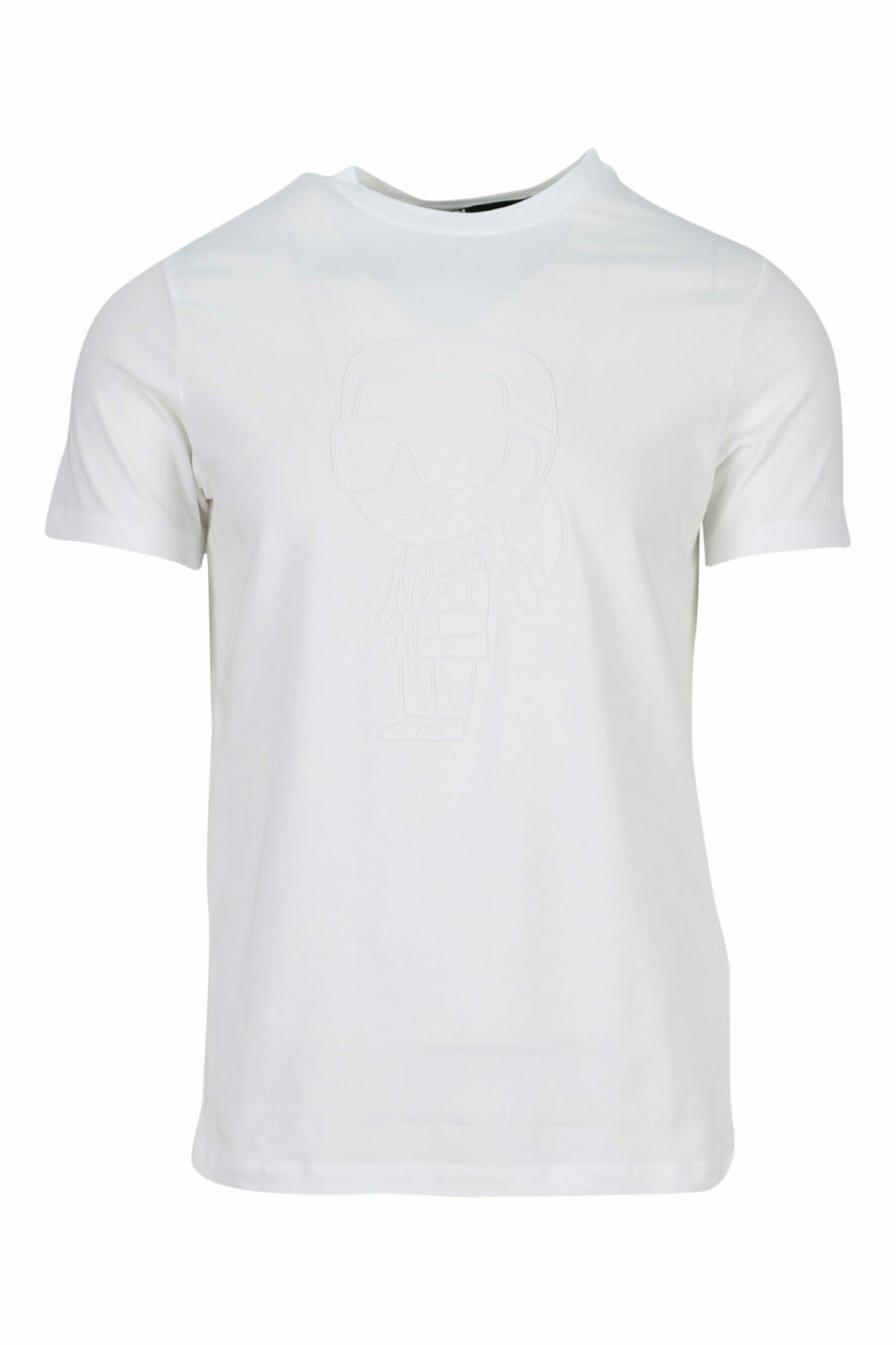 T-shirt branca com maxilogo monocromático emborrachado - 4062226401180 scaled