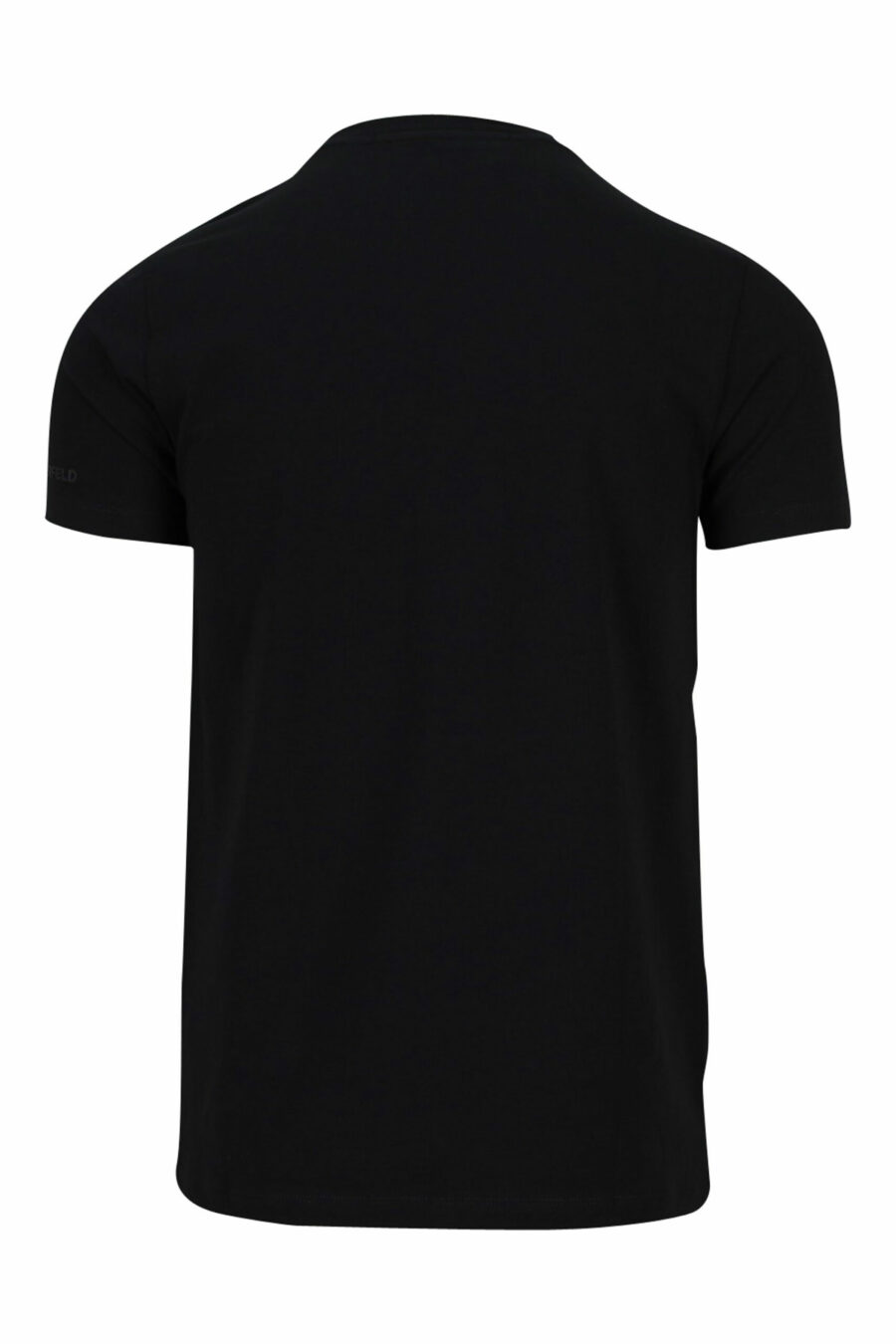 Black T-shirt with monochrome rubber maxilogo - 4062226401425 5 scaled