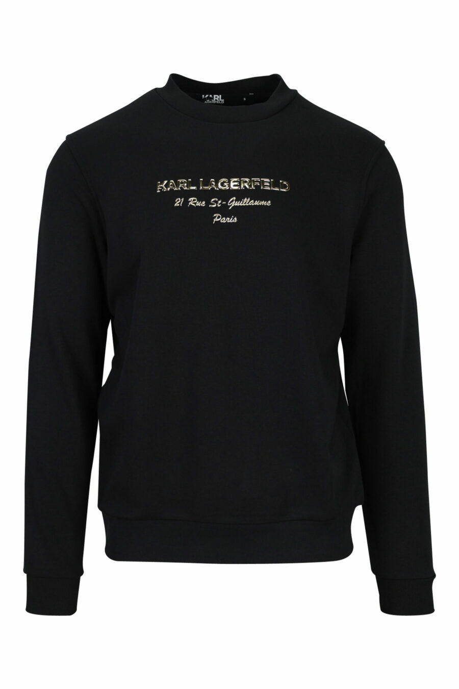 Sweat noir avec logo "rue st guillaume" en lettres dorées - 4062226648271 scaled