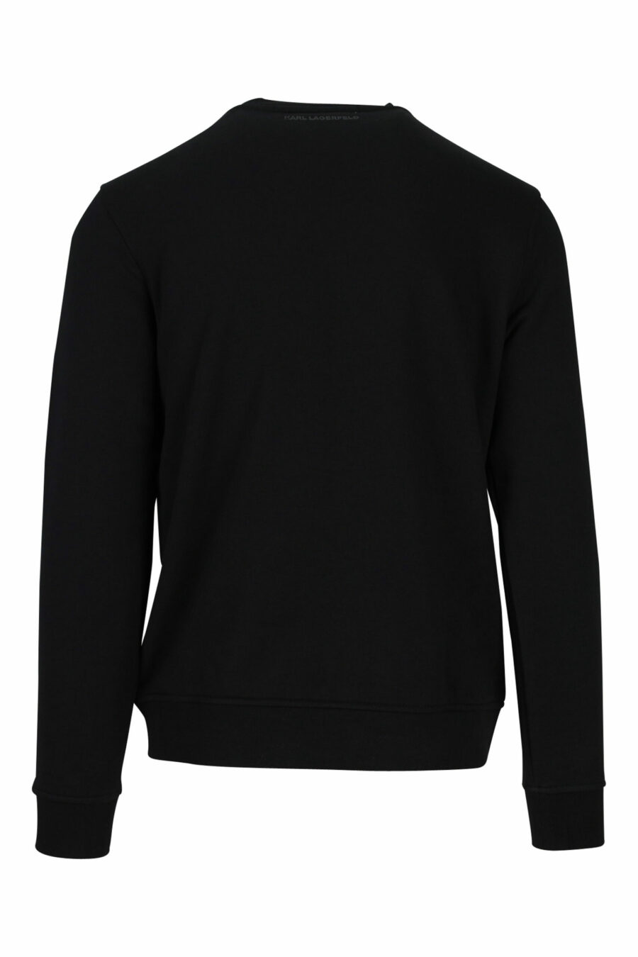 Black sweatshirt with maxilogo "karl" silhouette in gold - 4062226658409 1 scaled
