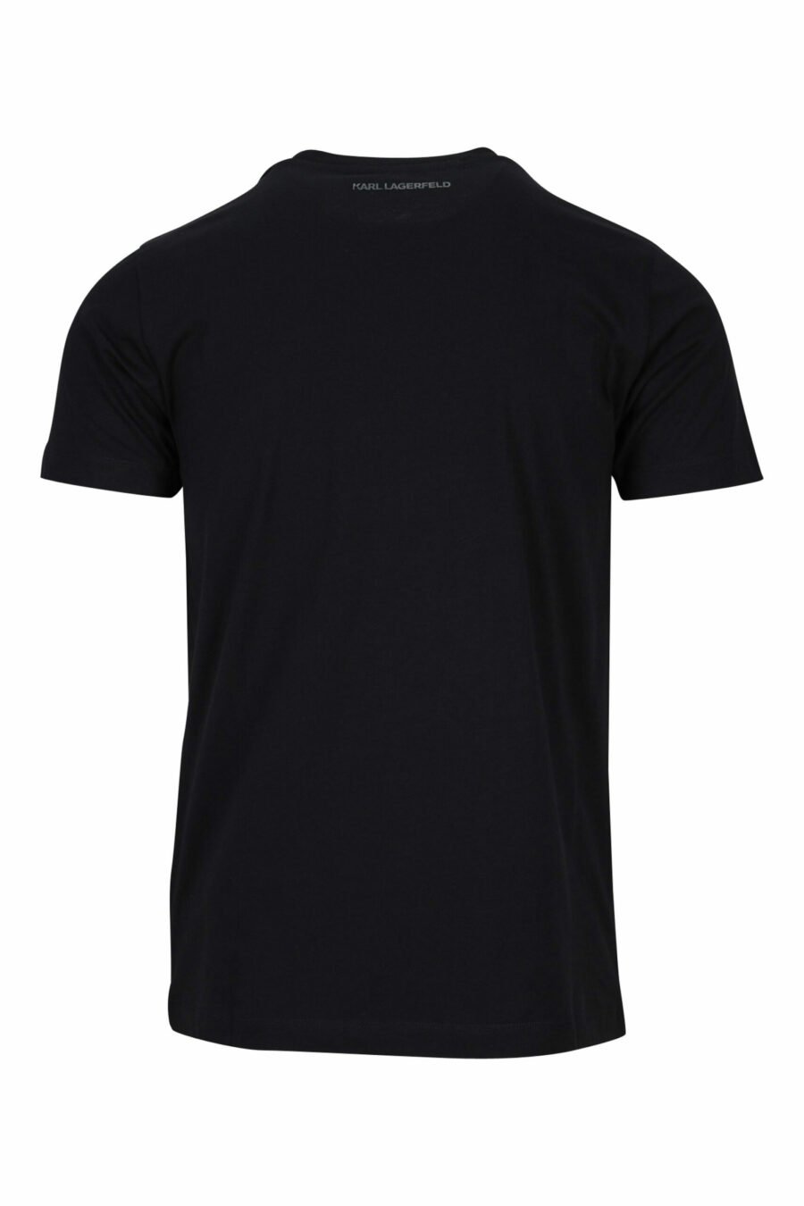 T-shirt preta com maxilogo de borracha monocromático - 4062226679480 1 à escala